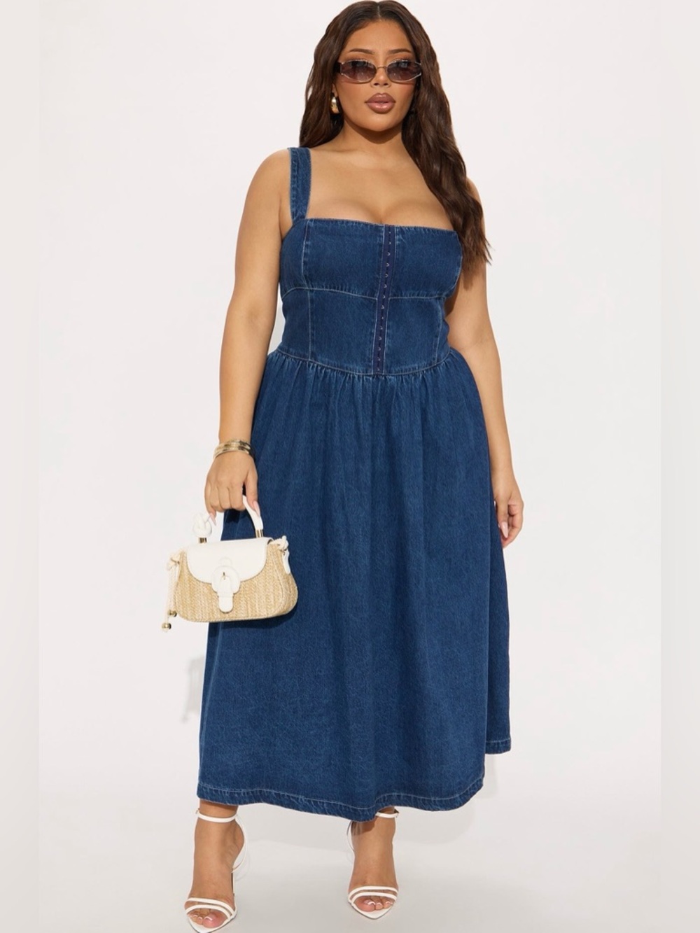 Fashion Nova Plus Size Denim Dress